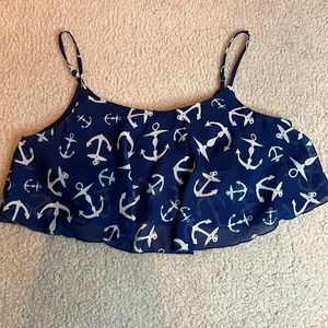 Ocean drive anchor crop top size L
